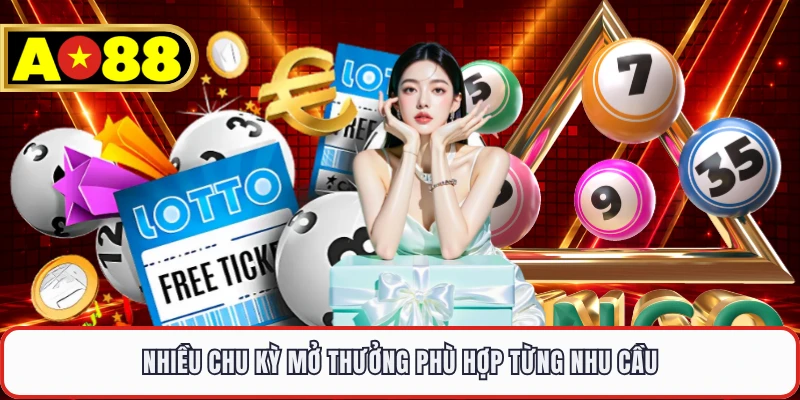 Nhiều chu kỳ mở thưởng phù hợp từng nhu cầu